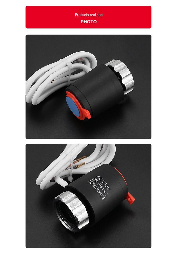 Smart Electric Actuator for Water Floor Heating Manifold, Normally Closed, Easy Installation