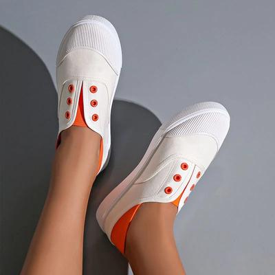 Кроссовки унисекс, размер 35-42, женская белая парусиновая спортивная обувь, мягкая подошва, нескользящая обувь для скейтбординга, новые туфли без застежек, повседневная обувь для ходьбы