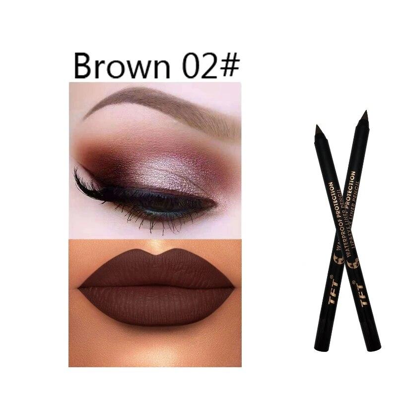 Стойкий карандаш для губ, 15 цветов, косметический макияж для губ, матовый мягкий карандаш для губ, карандаш для подводки глаз для женского макияжа, корейский