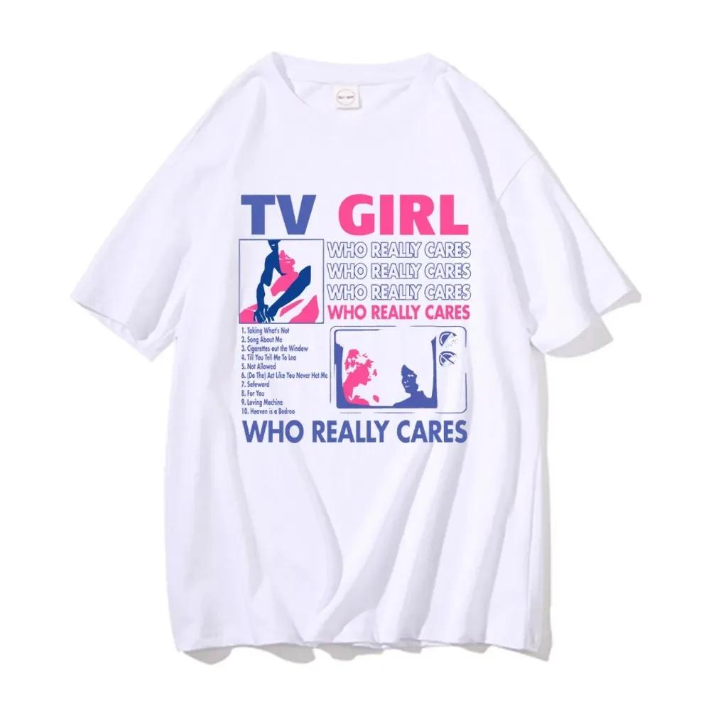 Trend Tv Girl Lovers Rock Song Print Tshirt Unisex Women Cotton Hip Hop Oversized Tshirt Short Sleeve T Shirt Streetwear Tops Tee