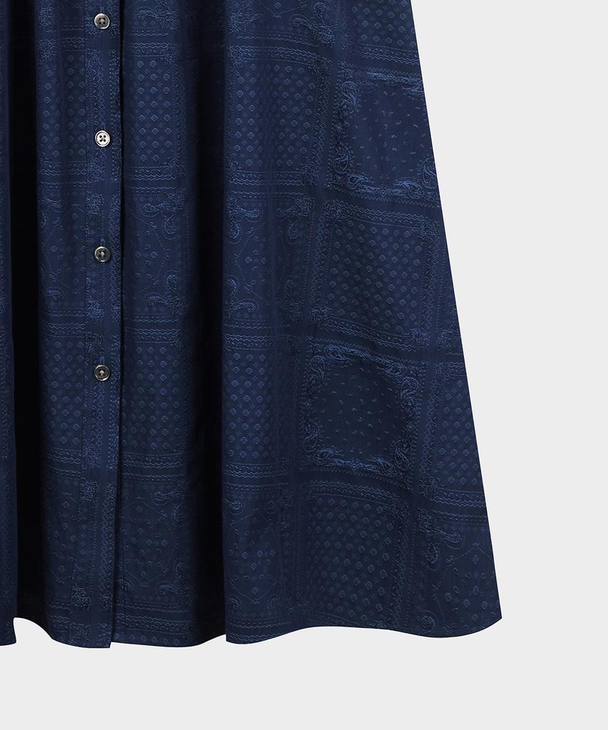 Brooks Brothers [Women'S] Cotton Paisley Short Sleeve Shirt Dress (Blue) (Bbdzwm8156Mfm)