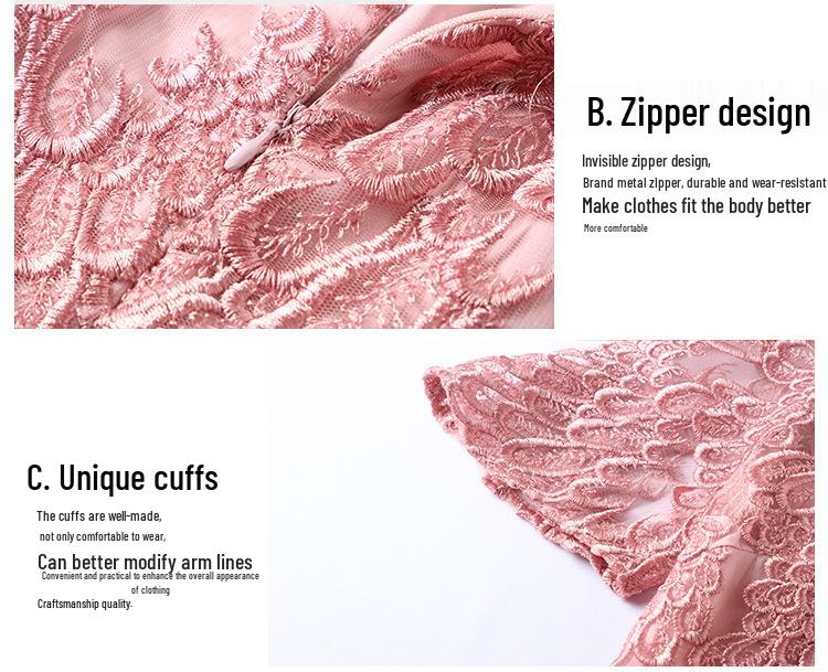 Летнее платье из вышитого кружева большого размера - Универсальное праздничное платье для мам