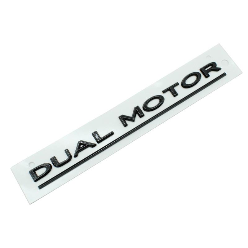 3D ABS Logo DUAL Motor SPACEX Letters Nameplate Car Emblem Rear Trunk Badge Decal Sticker For Tesla Model 3 Y S X Accessories