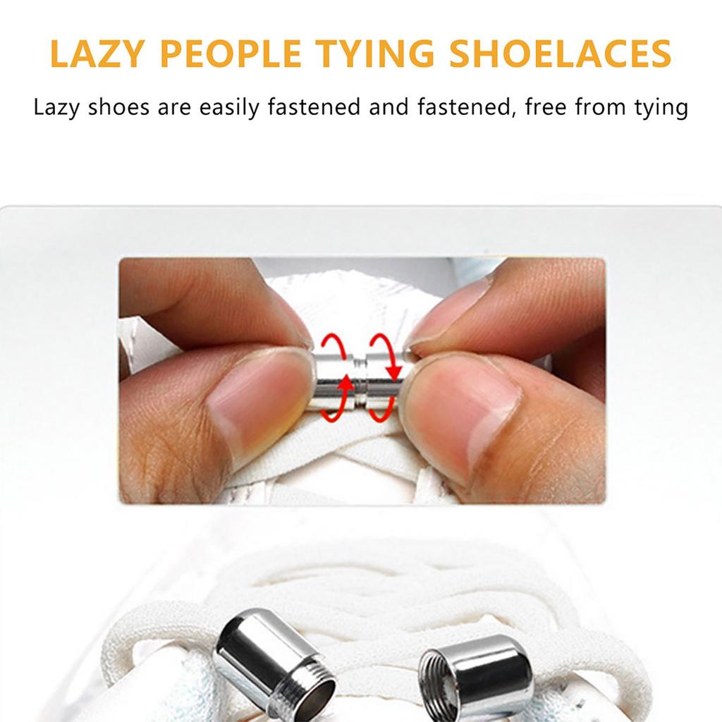 New Elastic Elastic Slacker Shoelaces For Adults And Children Free- Lace Alloy Metal Capsule Free- Buckle