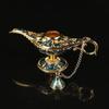 Лампа Аладдина Настольное украшение Металлические поделки Лампа Бога Лампа желаний Винтажный домашний декор Праздничный подарок