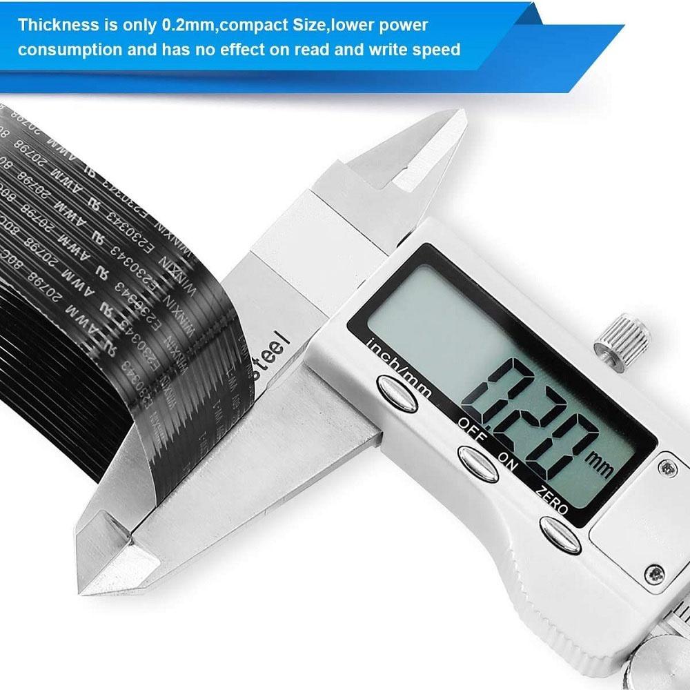 Micro SD To Micro SD Card Extension Cable Adapter Flexible Extender 150MM Black