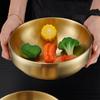 Золотая корейская миска для лапши из нержавеющей стали