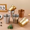 201Stainless Steel Cold Water Drinks Stackable Cup Double-Wall Beer Anti-Scalding Anti-Fall Cups Milk Mugsfor Kitchen Drinkware