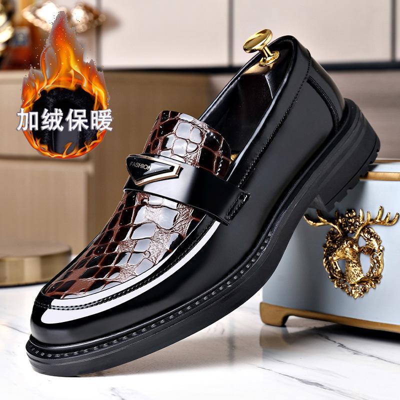Diluo shark осень новые модные брендовые мужские туфли кожаные универсальные с круглым носком деловые платья повседневные черные кожаные туфли мужские