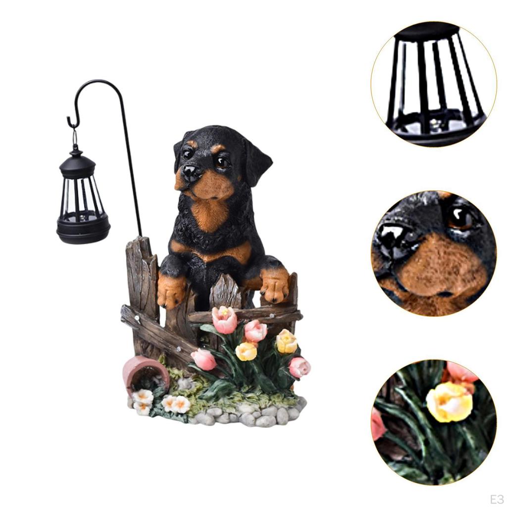 Скульптура собаки животного, статуэтка собаки, с солнечным светом, статуэтка щенка из смолы, украшение для