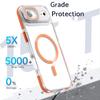 For iPhone Air Magnetic Case TPU Acrylic Clear Phone Back Cover with Lens Protector Kickstand