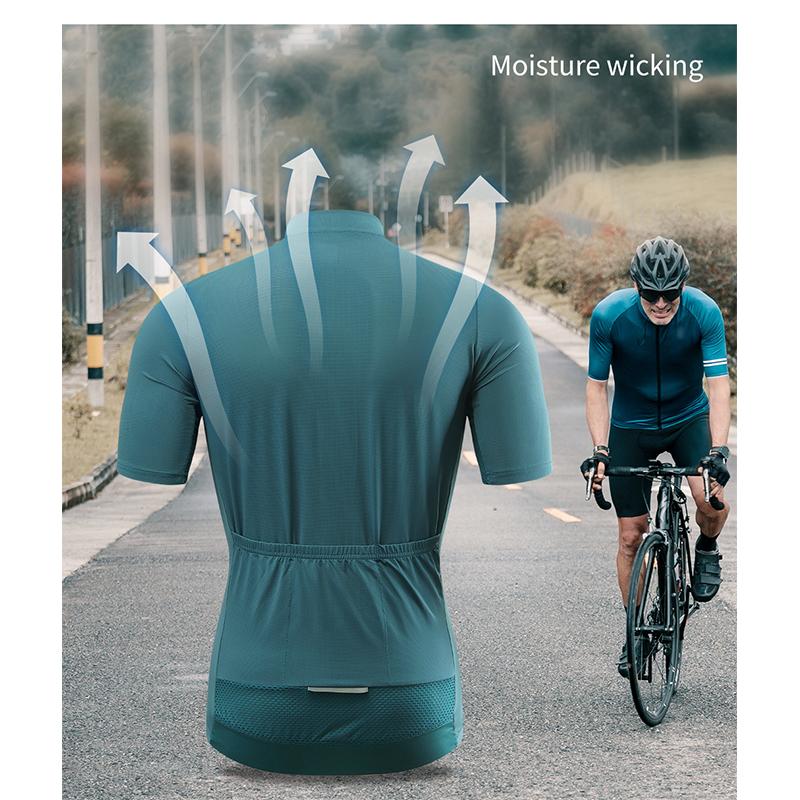 Wosawe Мужские трикотажные костюмы для велоспорта, дышащие топы, спортивная одежда, рубашки, летние комплекты, дышащие рукава, гелевые брюки 3/4, светоотражающие брюки