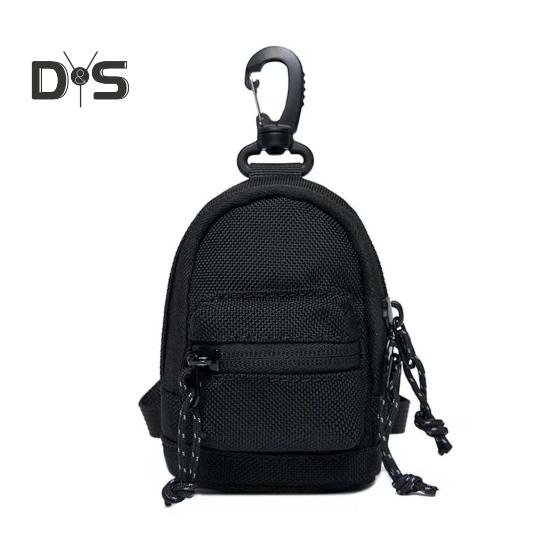 Мини-сумка для ключей на шею из водонепроницаемой ткани Оксфорд, кошелек на молнии, портмоне, небольшой рюкзак, брелок для ключей, наушников, безделушек, чехол для хранения