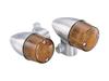 Kitaco 800-5004002 Universal Rocket Mini Turn Signal Set, For Aluminum/Amber/Single Sphere