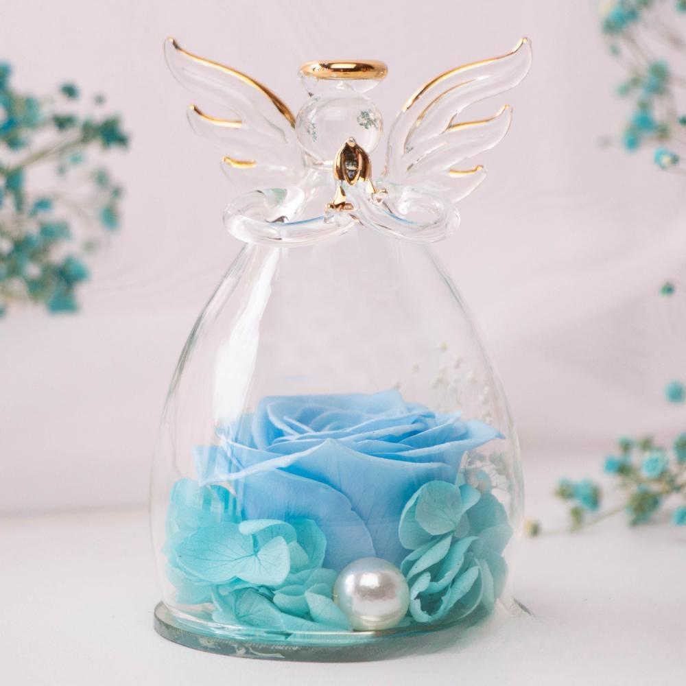 Eternal Flowers Mother's Day Birthday Gift, Angel Wedding with Beautiful Roses