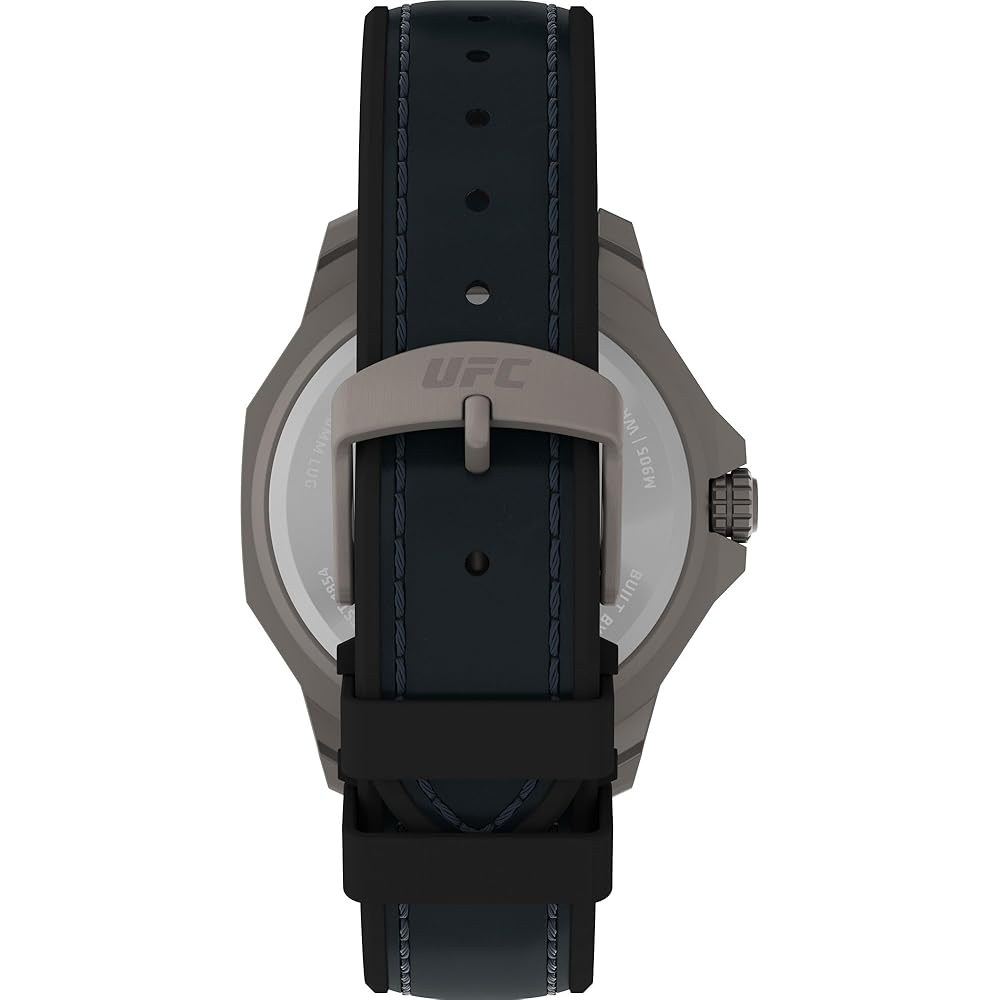 Мужские кварцевые часы Timex UFC, водонепроницаемость 10 АТМ, минеральное стекло, черный циферблат