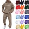 Men's Casual And Personalized Printed Long-sleeved Hooded Sweatshirt, Men's Sports Sweatshirt And Sweatpants Two-piece Set