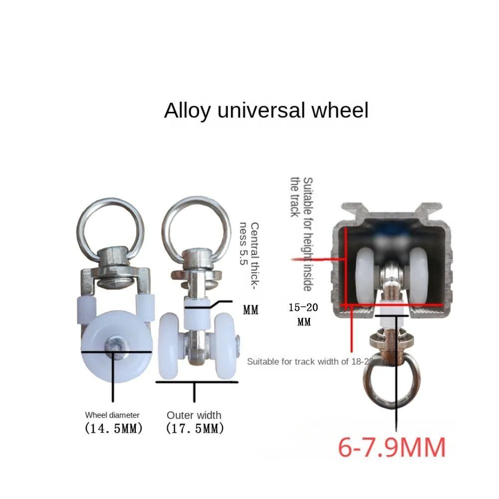 Durable Curtain Track Roller Silent Hooks Drapery Rail Sliding Glider Ceiling Pulley
