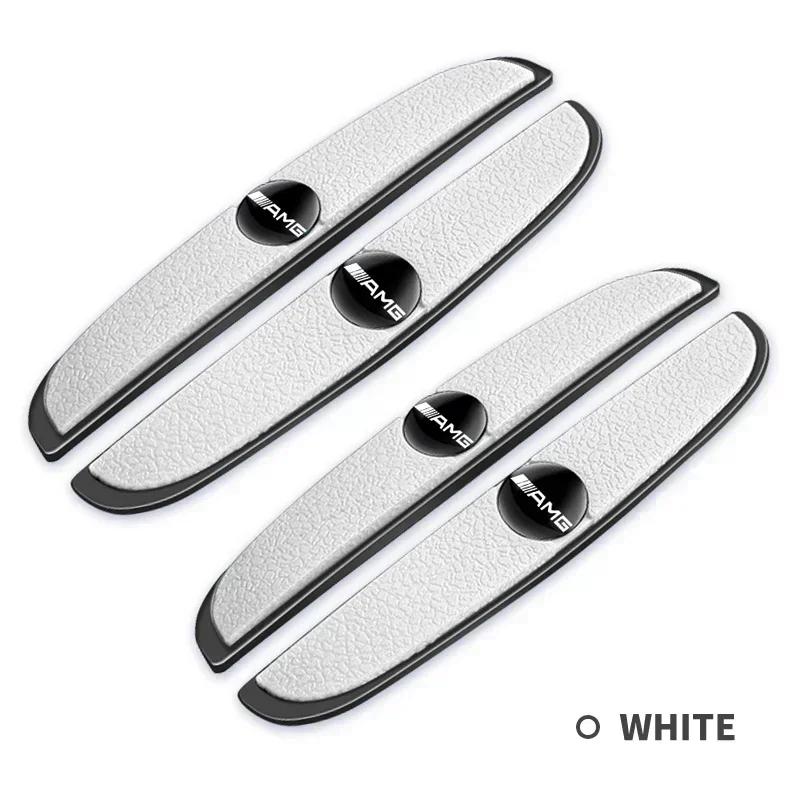 AAVQ1 4pcs Rubber Bumper Strip Car Door Anti-Collision Emblem Sticker For Mercedes Benz AMG CLA CLS W212 W213 W204 W205 W176 GLC