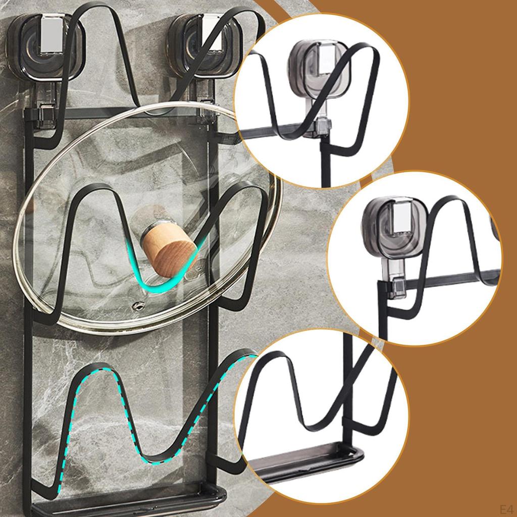 Органайзер для крышек кастрюль, подставка для разделочных досок, полка, универсальный, простой, настенный, для сковороды