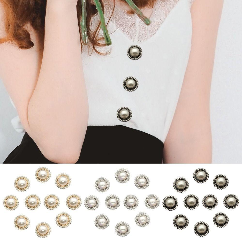 Handmade Needlework DIY Shiny Rhinestone Sewing Accessories Shirt Buttons Pearl Clothing Buttons