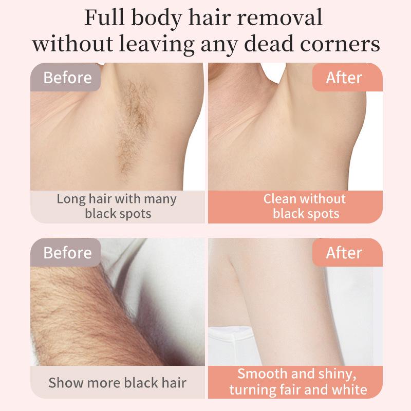 Женский электрический эпилятор с двумя головками и триммер для лобковых волос