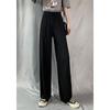Ice Silk Wide-legged Pant Women's Summer High-waisted Drape Cool Dragging Straight Trousers Casual Thin Sun Trousers