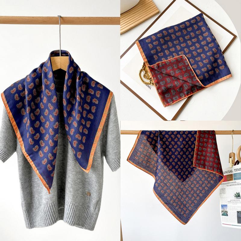 65 * 65 Four Seasons Available New Women'S Small Square Scarf, High Grade Letter Printed Scarf, Professional Scarf, Satin Scarf