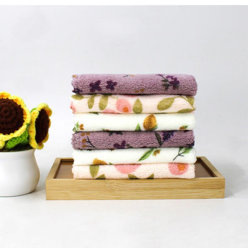 Антипригарная кухонная губка из кораллового флиса с принтом - Сильно впитывающая