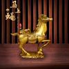 China Chinese Folk Fengshui Brass Horse On Wealth Fly Statue Sculpture Statues for Decoration Collection Ornaments