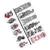6pcs Full Arm Waterproof Temporary Tattoos 6pcs Half Arm Shoulder Tattoos for Men Women