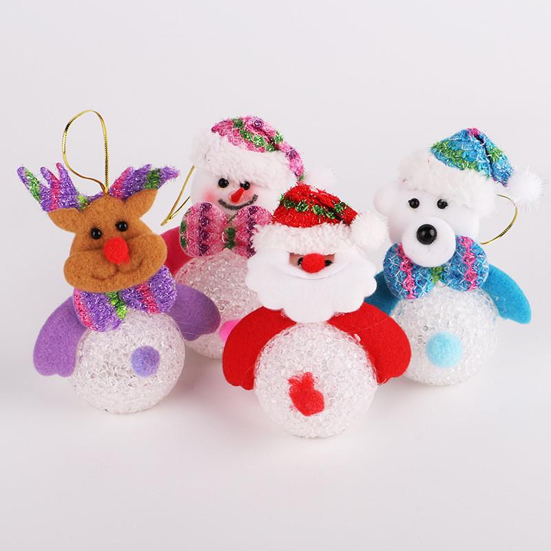 Tree Christmas Eva Hanging Lighted Decor Santa Snowman Reindeer Festive Supplies