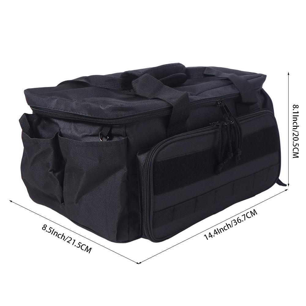 Thick Padded Base Tool Storage Bag Black Color Water Resistant Tool Bag Outdoor Activities
