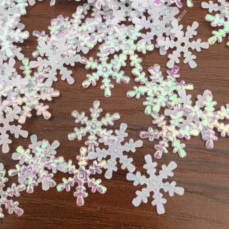 Mini Christmas Snowflakes Confetti Xmas Tree Ornaments Winter Home Party Decorations Festive Holiday Creative Decor Supplies