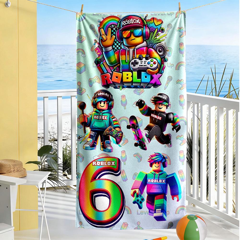 Roblox Beach Towel Super Soft Microfiber Quickdry Fabric Comfortable Lightweight Suitable for Sports, Travel, Swimming, Yoga, Bathroom, Beach, And Poo