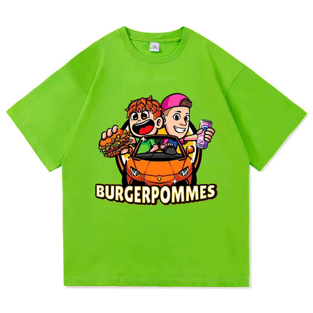 Burgerpommes 2 футболка модная мужская Harajuku эстетическая милая футболка Icrimax унисекс высокое качество мультфильм повседневные хлопковые футболки рубашки