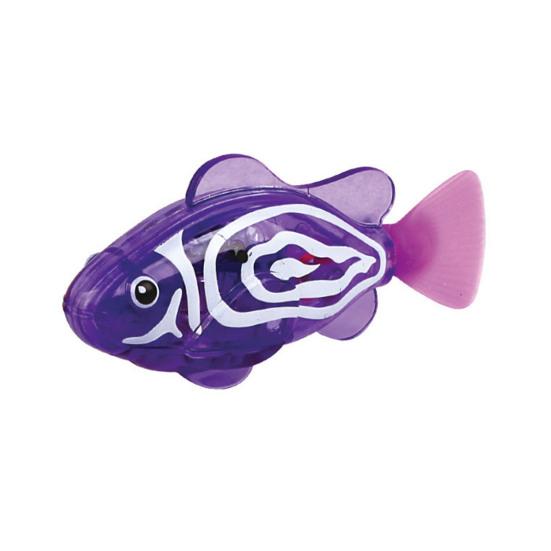 Magic Water Activated Glowing Swimming Fish Waterproof Interactive Robot Fish with Electric Movement Neon Deep-Sea Disco Bath Toy