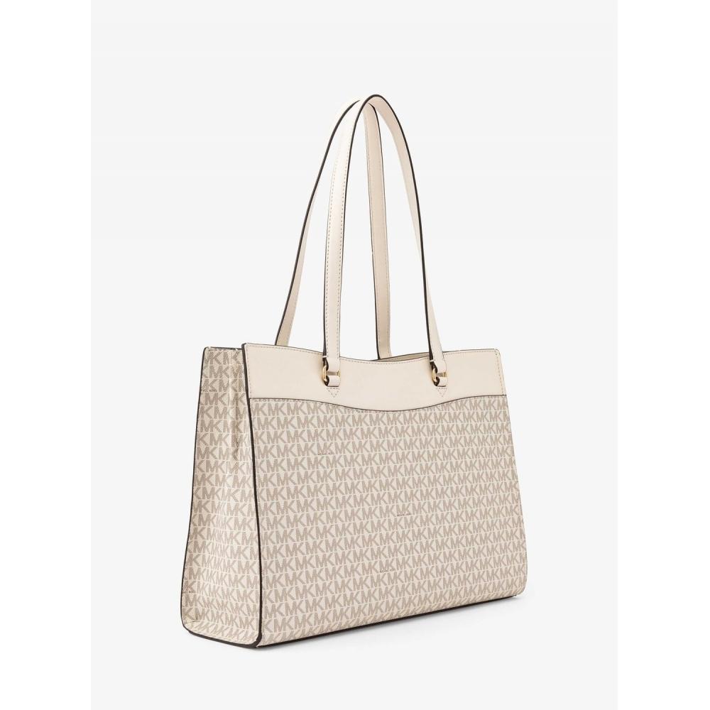 Michael Kors Women Jet Set Travel Pocket Tote Large Light Cream Multi 35f4gtvt9b