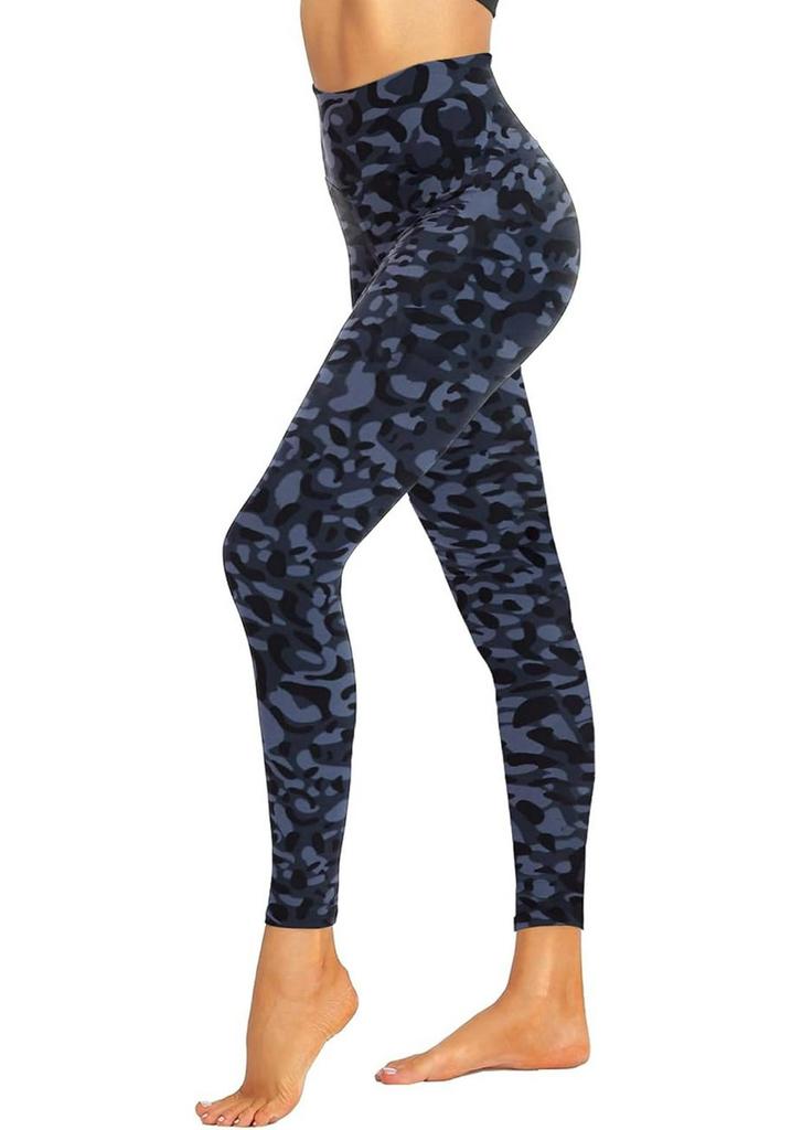 Леггинсы для йоги с леопардовым принтом и высокой талией для женщин
