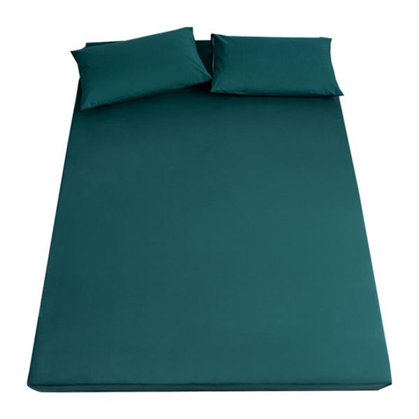 Супер водонепроницаемая простыня из 3 предметов, гладкий наматрасник, покрывало с глубоким карманом, дышащее мягкое покрывало, постельное белье (С 2 наволочками)