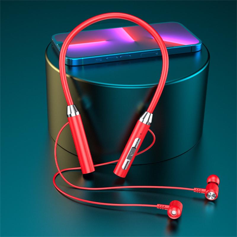 Wireless Bluetooth-compatible 5.2 Headphones Hanging Neck Stereo Noise Cancelling Universal Sports