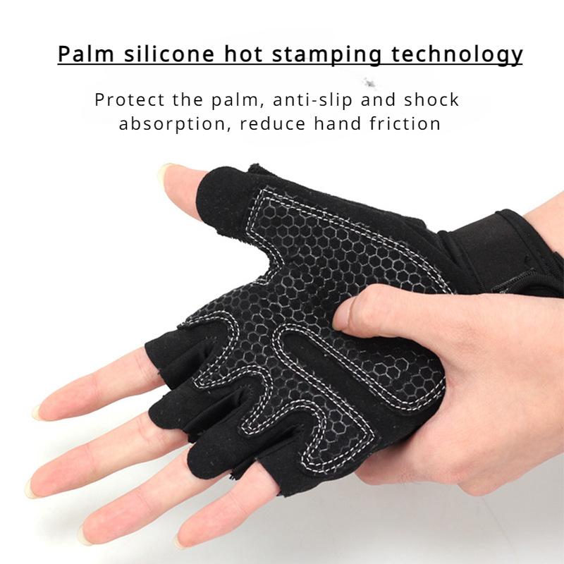Перчатки для тренировок в спортзале, фитнеса, бодибилдинга, без пальцев, для езды на велосипеде, мотоцикле, для мужчин и женщин, для летних видов спорта на открытом воздухе, дышащие
