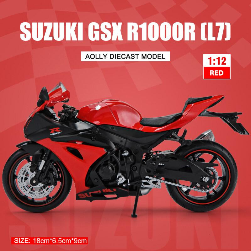Модель Мотоцикла SUZUKI GSX R1000R Масштаб 1/12 Литая из Сплава Игрушка для Подарков Коллекций Декораций