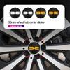 BGS1 4pcs Car Wheel Center Decorative Stickers Aluminum Alloy Badge Stickers For Dacia Bigster Spring Duster Sandero Jogger Dokker