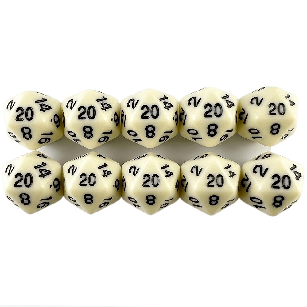 Opaque Color D20 Dice 10pcs 20 Sided Dice DND Game Dice for DND Board Game Acessories