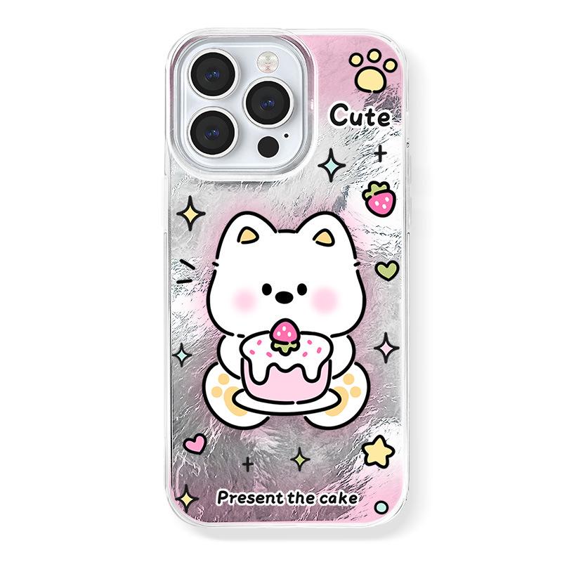 Zhitai Glacier Pattern Silicone Case for iPhone 11-14Pro, Cartoon Design