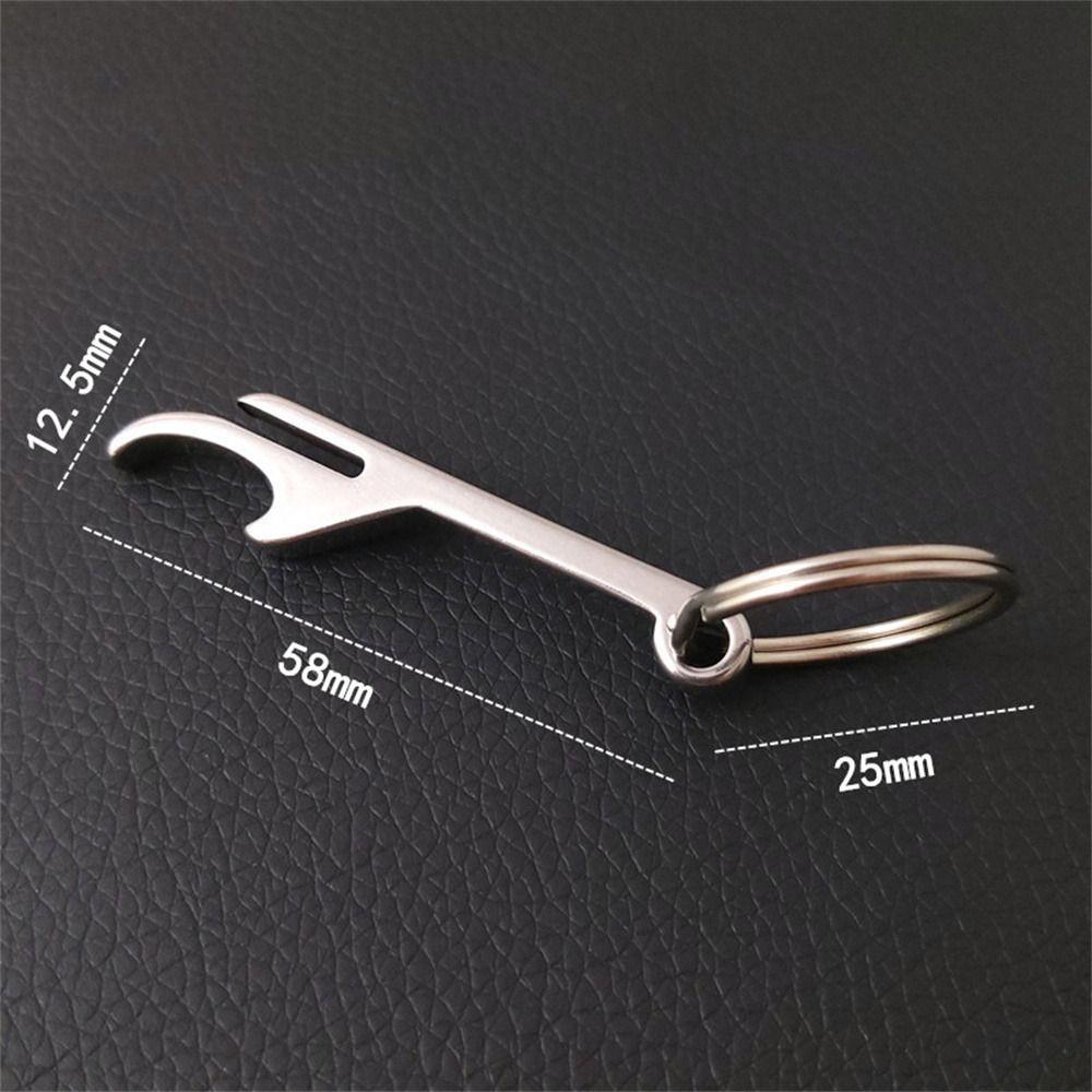 Mini Beer Opener Keyring Stainless Steel Beer Bottle Opener Keychain Portable Survival Tool
