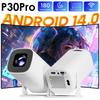 P30PRO Android 14 Умный мини-проектор WiFi6 BT 5.0 Поддержка 4K 1280 * 720P Поддержка зеркалирования экрана Домашний кинотеатр Проектор
