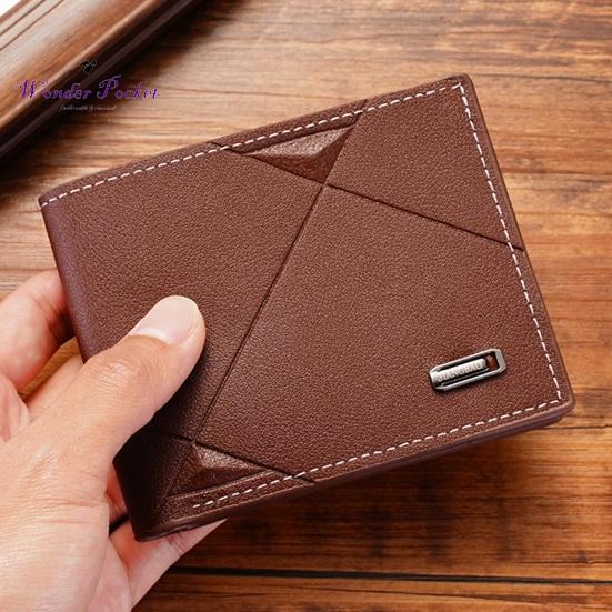 Мужской кошелек из искусственной кожи с геометрическим узором, тонкий, большой емкости, складной, портативный, с несколькими карманами, износостойкий, одноцветный, держатель для карт, сексуальная одежда для взрослых