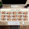 Large Multi-Size Non-Slip Rubber Base Capybara, Cute, Expressions Mouse Pad, Stitched Edges Keyboard Desk Mat for School, Office, Home, Gift